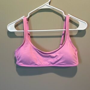 pink swim bikini top